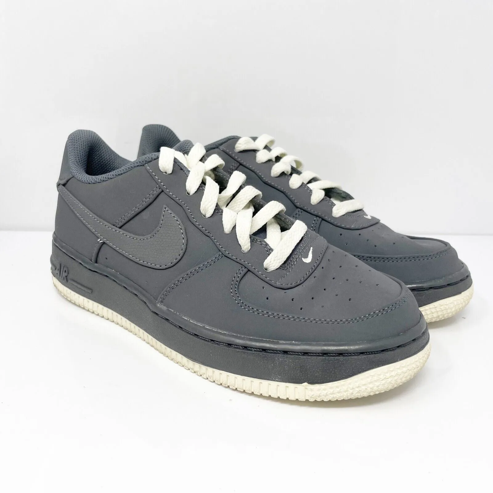 Nike Boys Air Force 1 596728-030 Gray Casual Shoes Sneakers Size 5Y