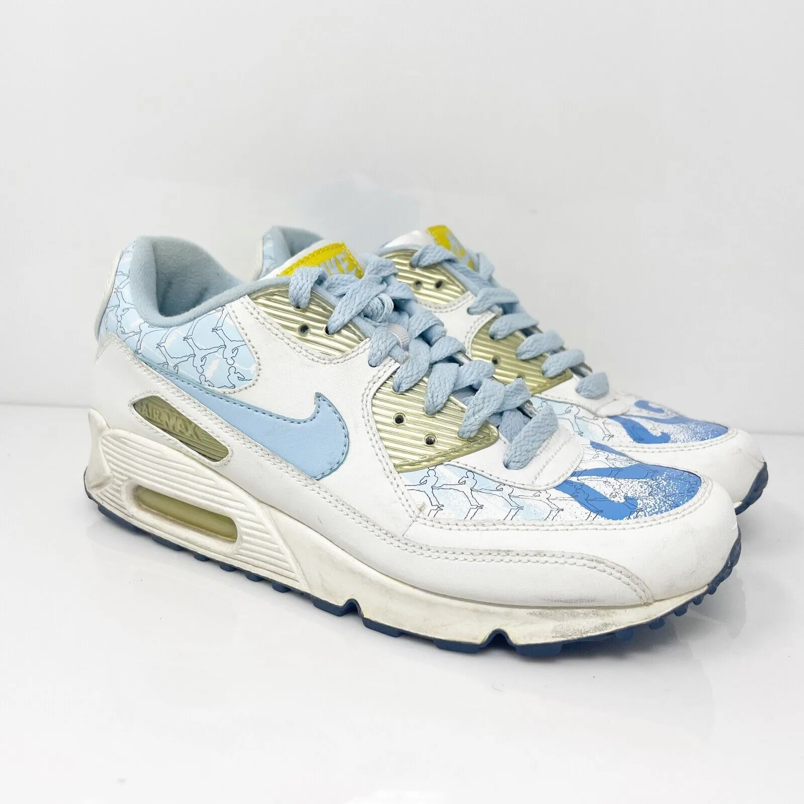 Nike Boys Air Max 90 CL 312153-141 White Casual Shoes Sneakers Size 6Y