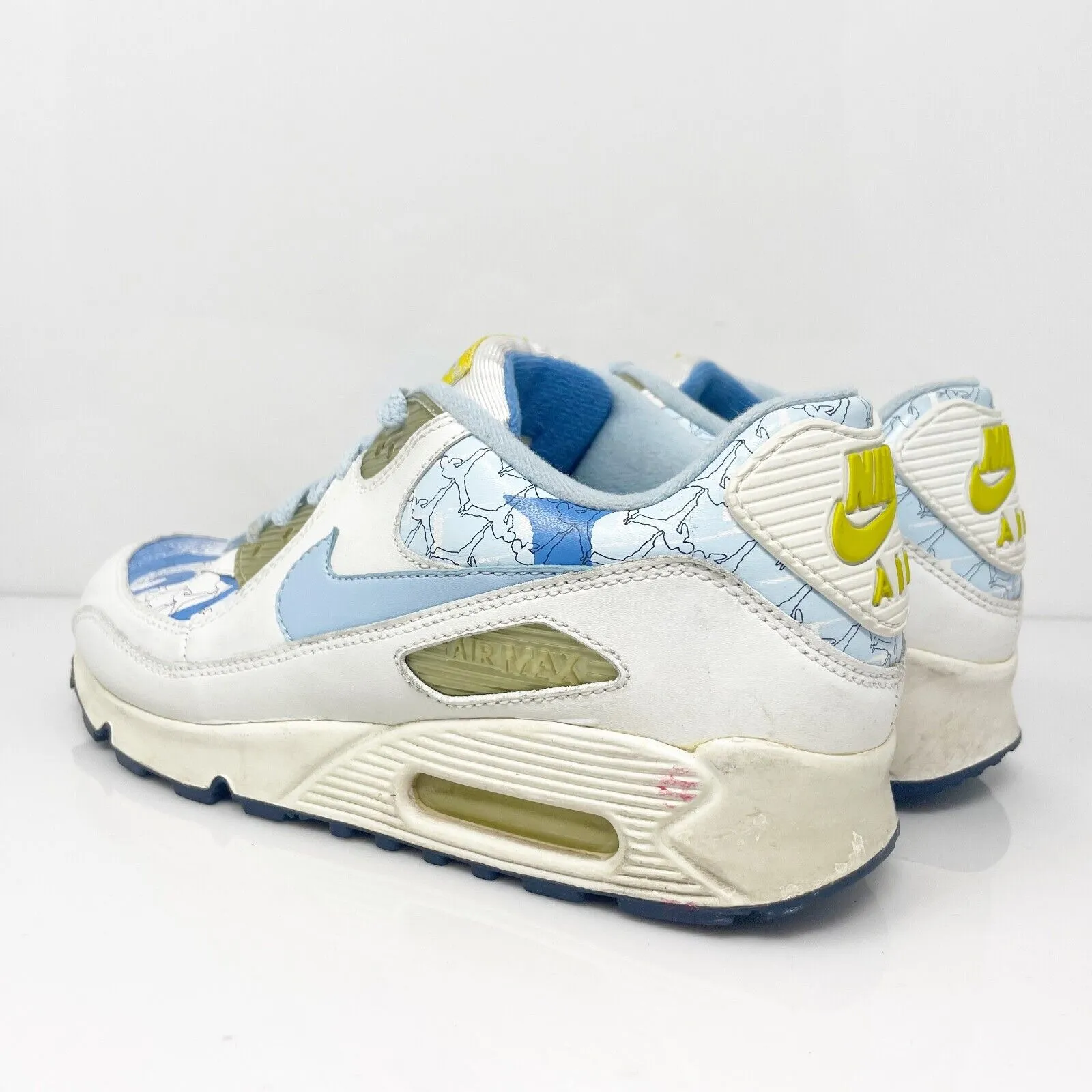 Nike Boys Air Max 90 CL 312153-141 White Casual Shoes Sneakers Size 6Y