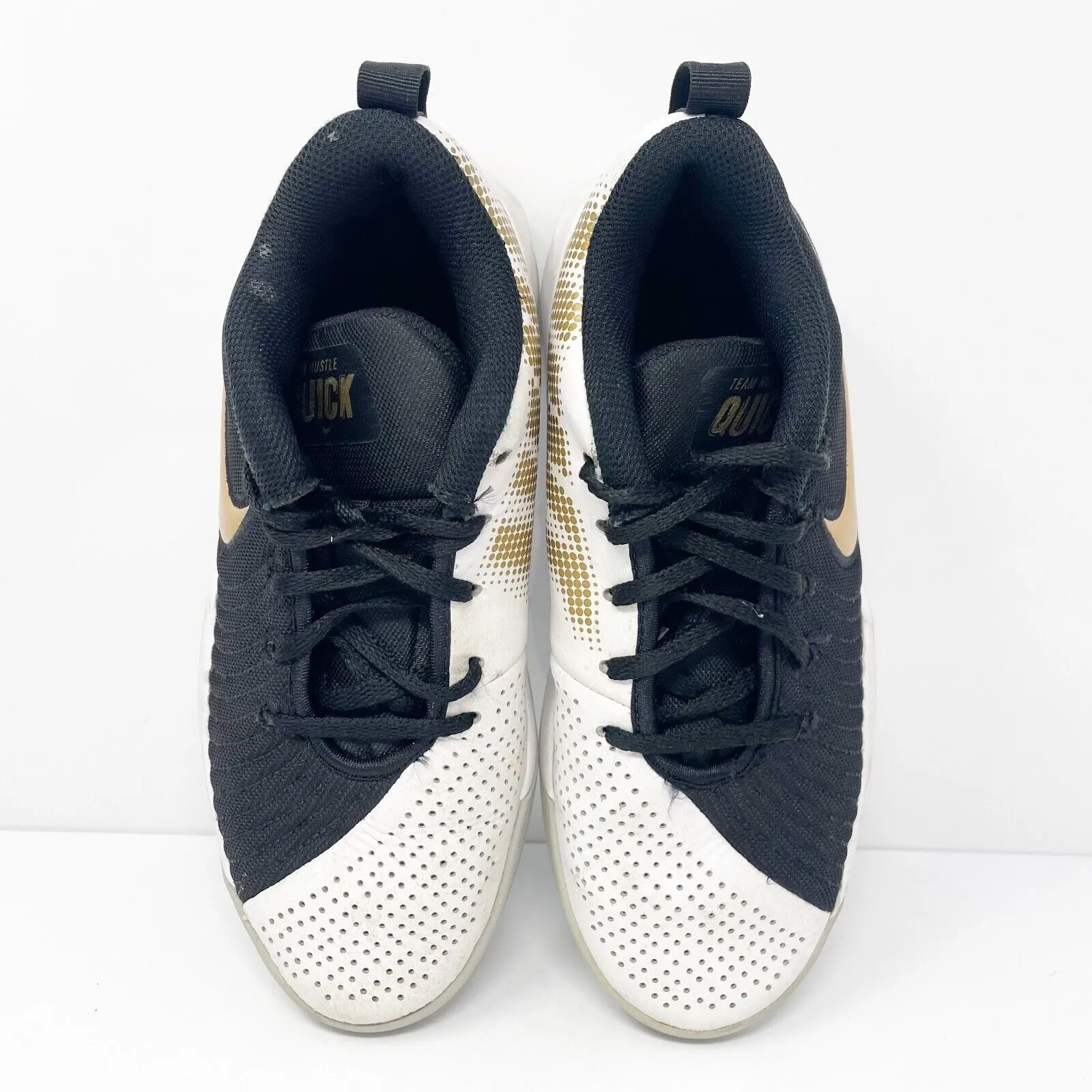 Nike Boys Team Hustle Quick 2 AT5298-010 Black Running Shoes Sneakers Size 5Y