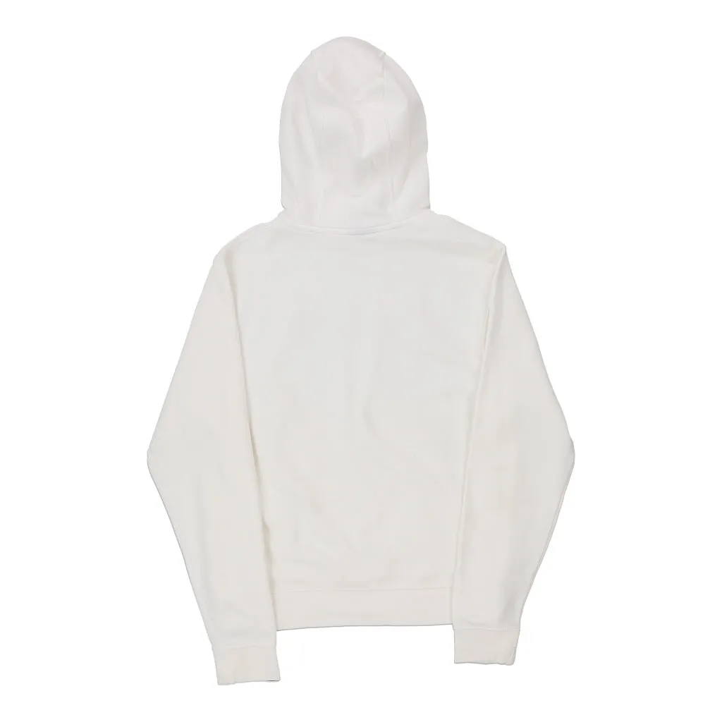 Nike Graphic Hoodie - Small White Cotton Blend