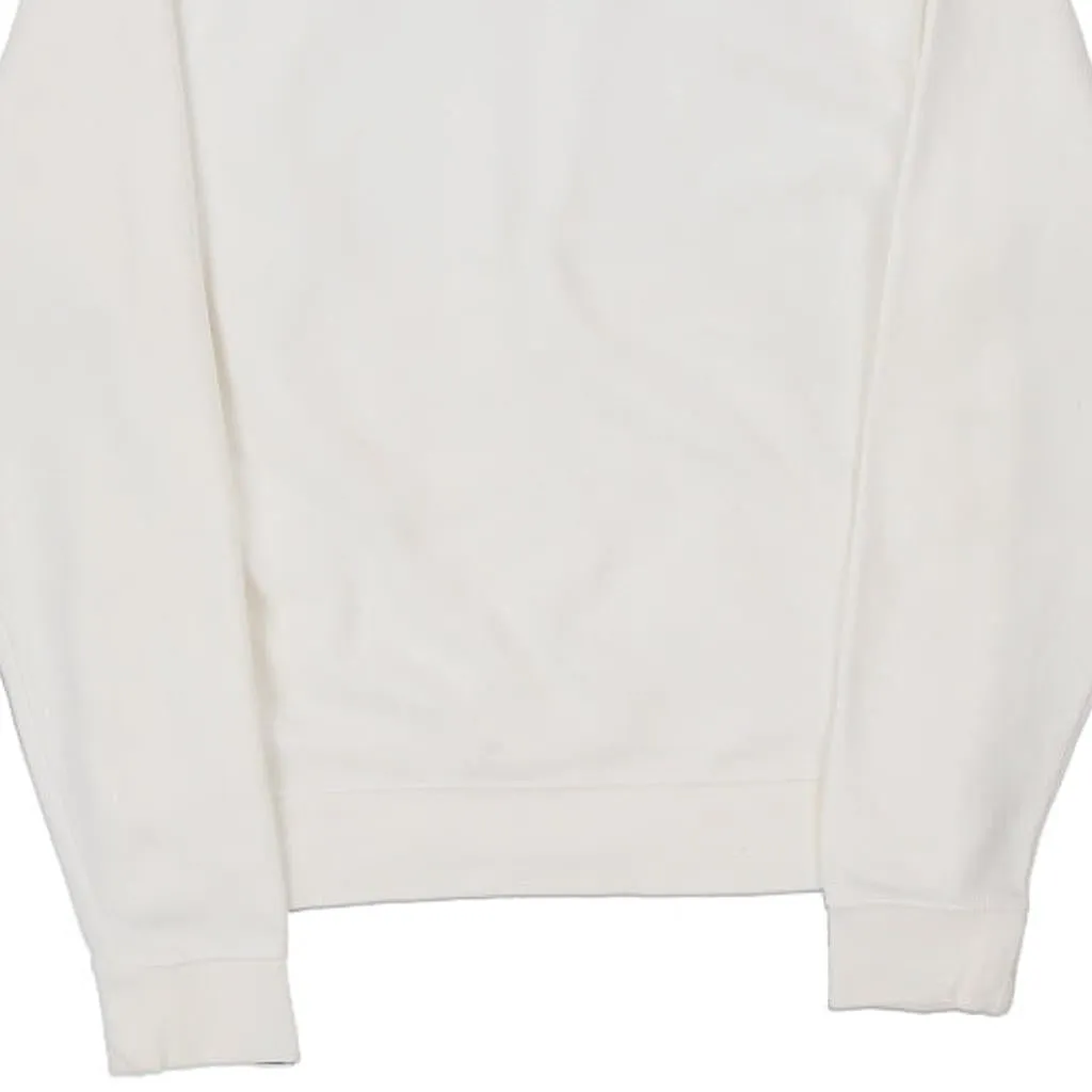 Nike Graphic Hoodie - Small White Cotton Blend