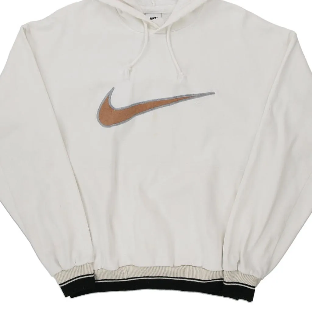 Nike Hoodie - Large White Cotton Blend