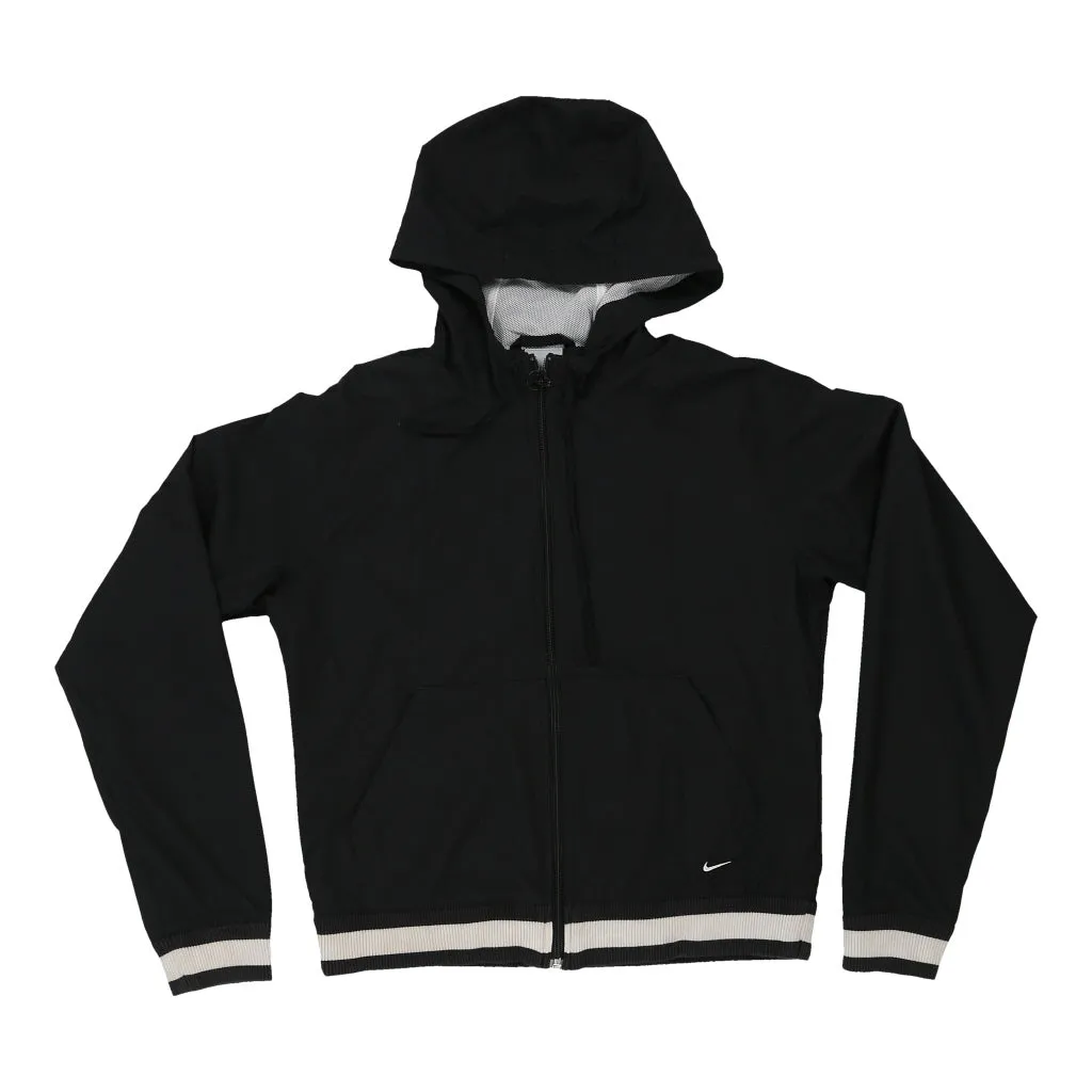 Nike Hoodie - Small Black Cotton Blend