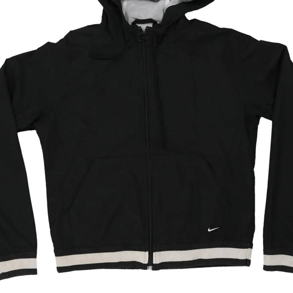 Nike Hoodie - Small Black Cotton Blend