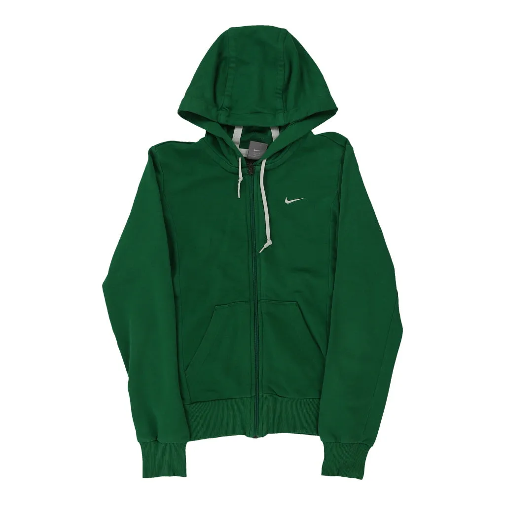 Nike Hoodie - Small Green Cotton Blend