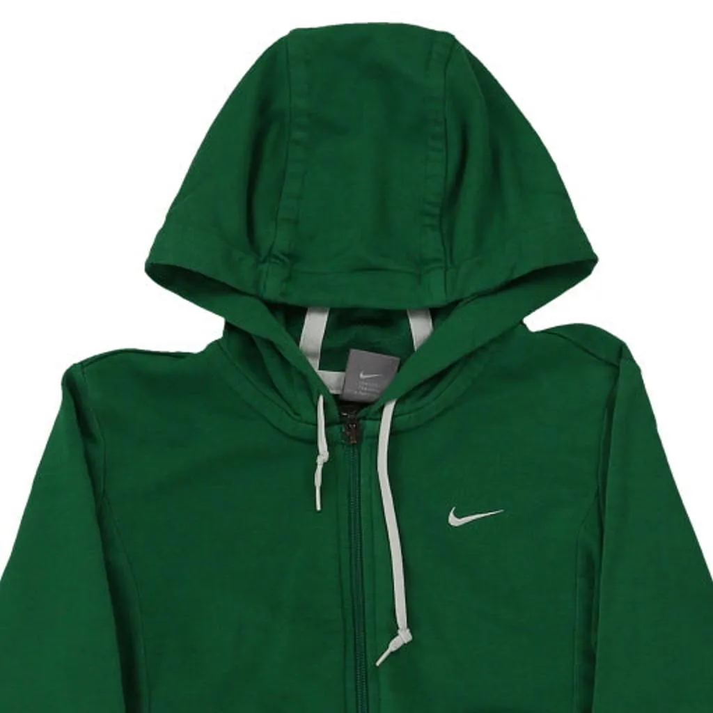 Nike Hoodie - Small Green Cotton Blend