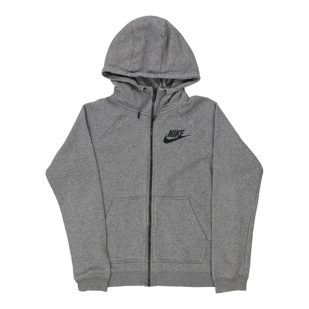 Nike Hoodie - Small Grey Cotton Blend