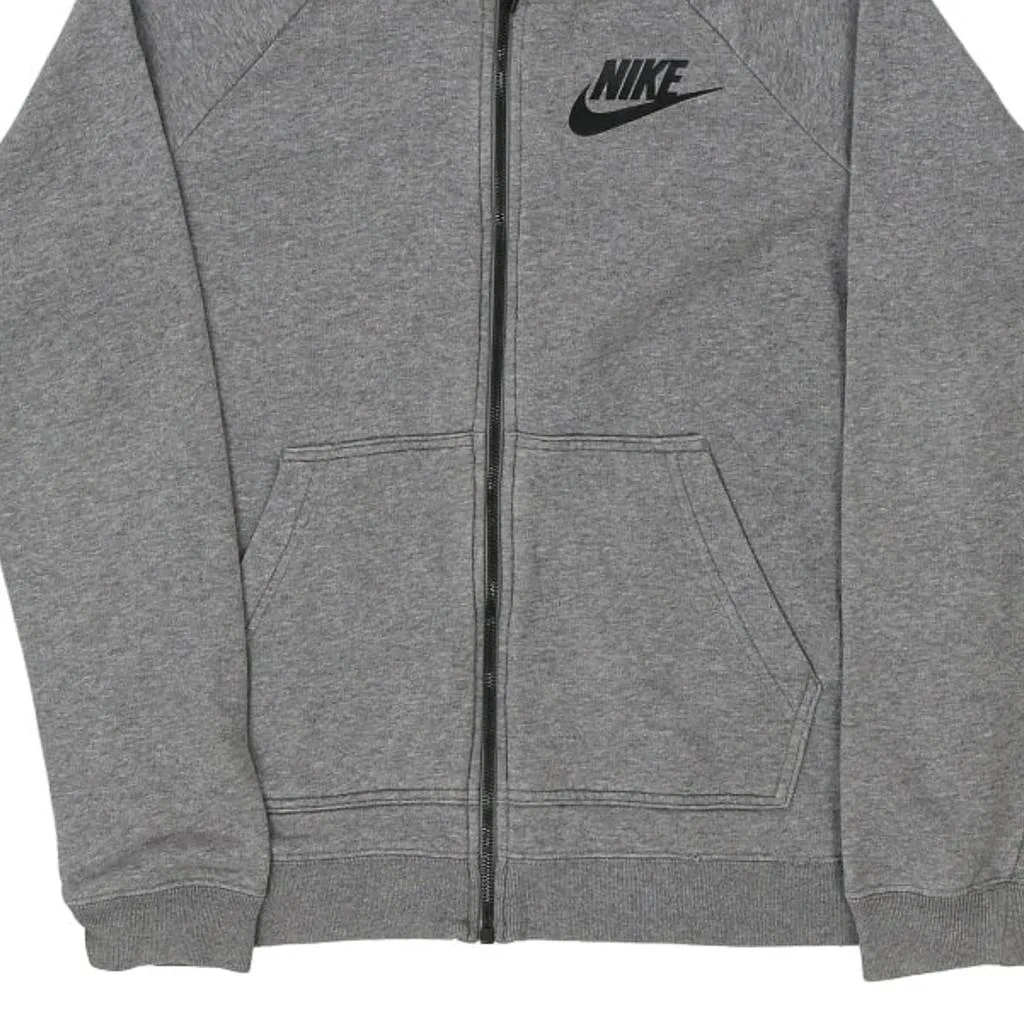 Nike Hoodie - Small Grey Cotton Blend