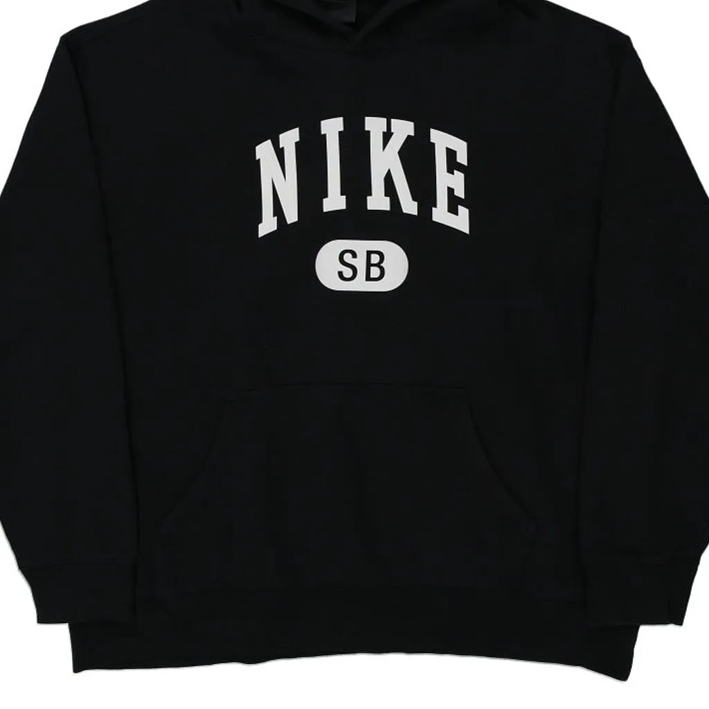 Nike Spellout Hoodie - 2XL Black Cotton Blend