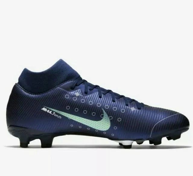 Nike superfly 7 academy mds fg/mg soccer football cleats blue/white [bq5427-401]