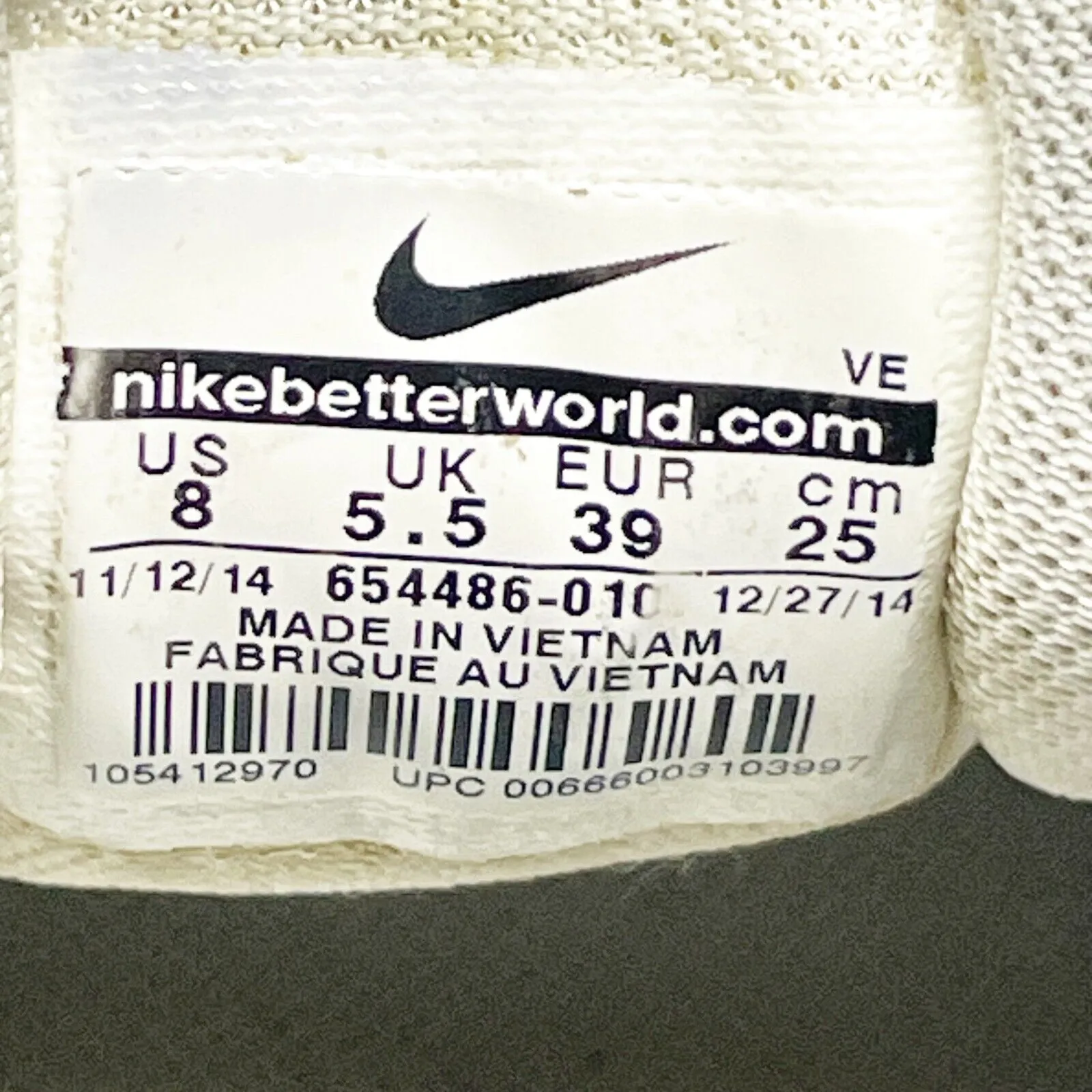Nike Womens Air Zoom Pegasus 31 654486-010 Black Running Shoes Sneakers Size 8