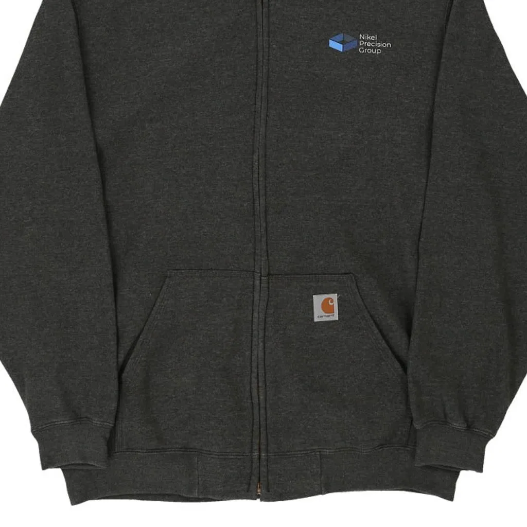 Nikel Precision Group Carhartt Hoodie - Large Grey Cotton Blend