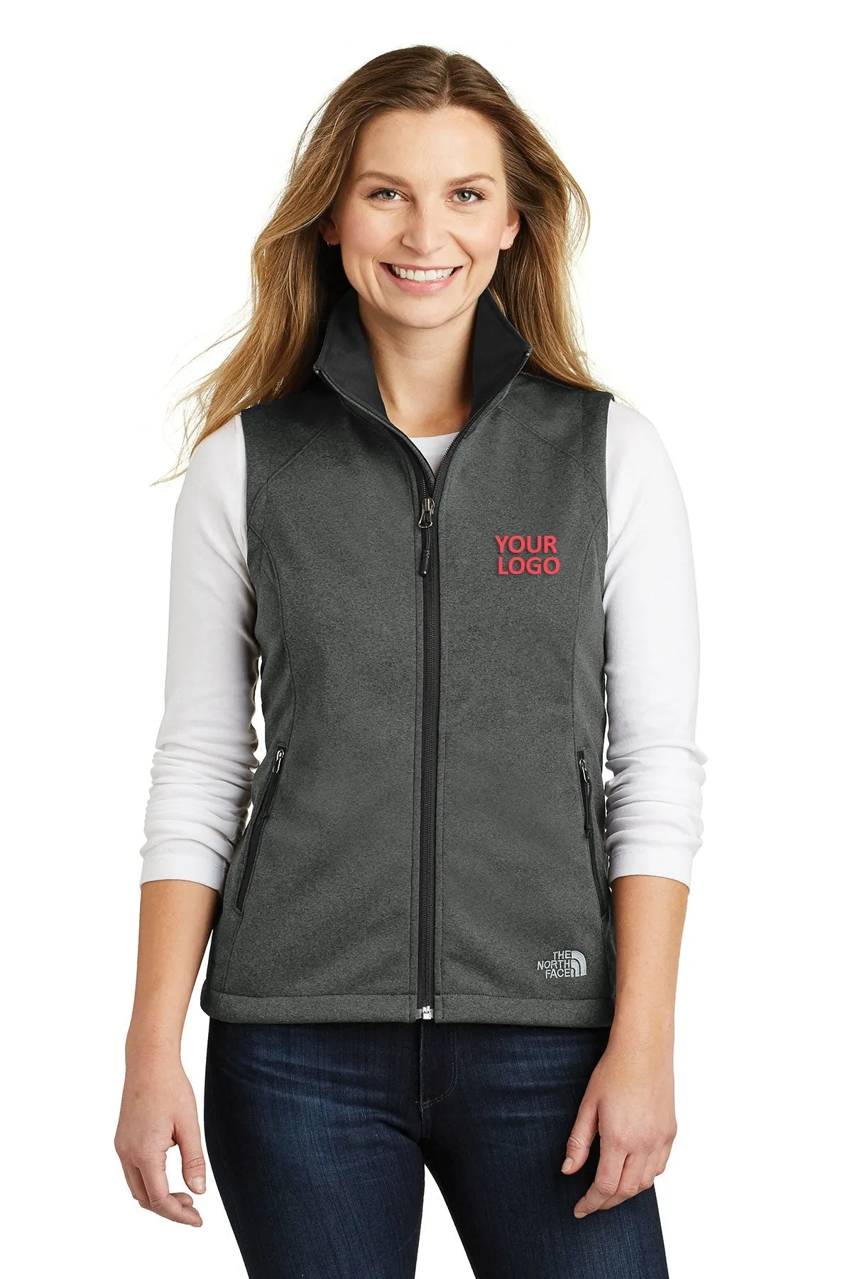 North Face Ladies Ridgewall Soft Shell Vest TNF Dark Grey Heather