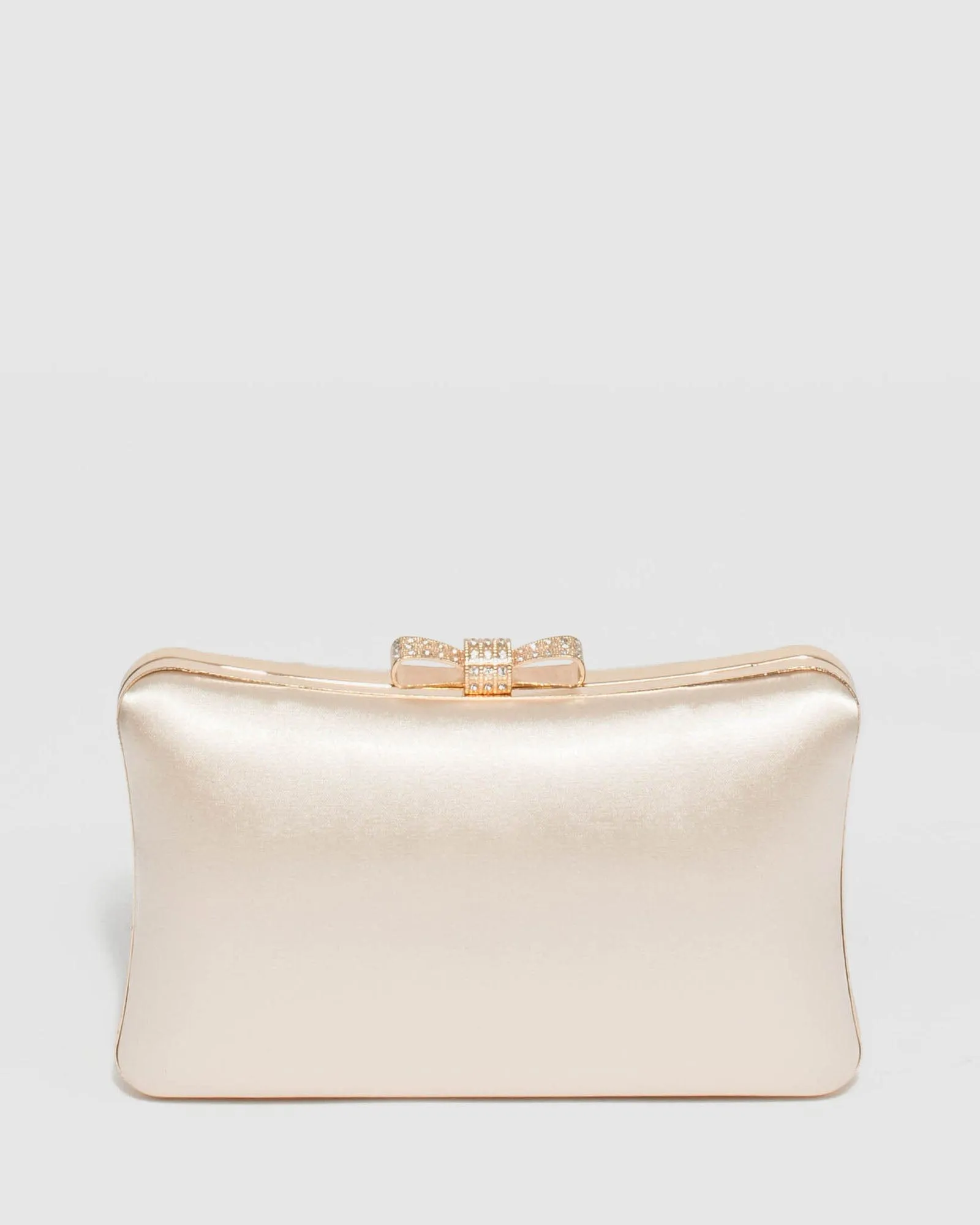 Nude Lia Bow Hardcase Clutch Bag