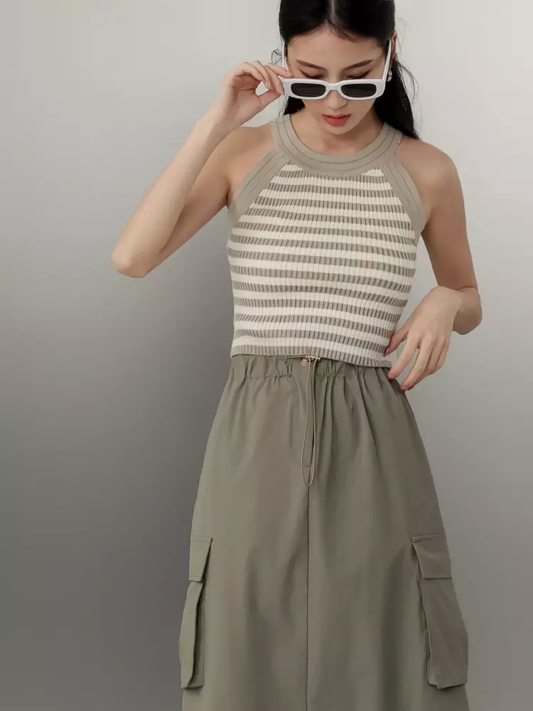 OBSTYLE Cooling UV Protection Back Slit Sunscreen Work Skirt [CA2928]
