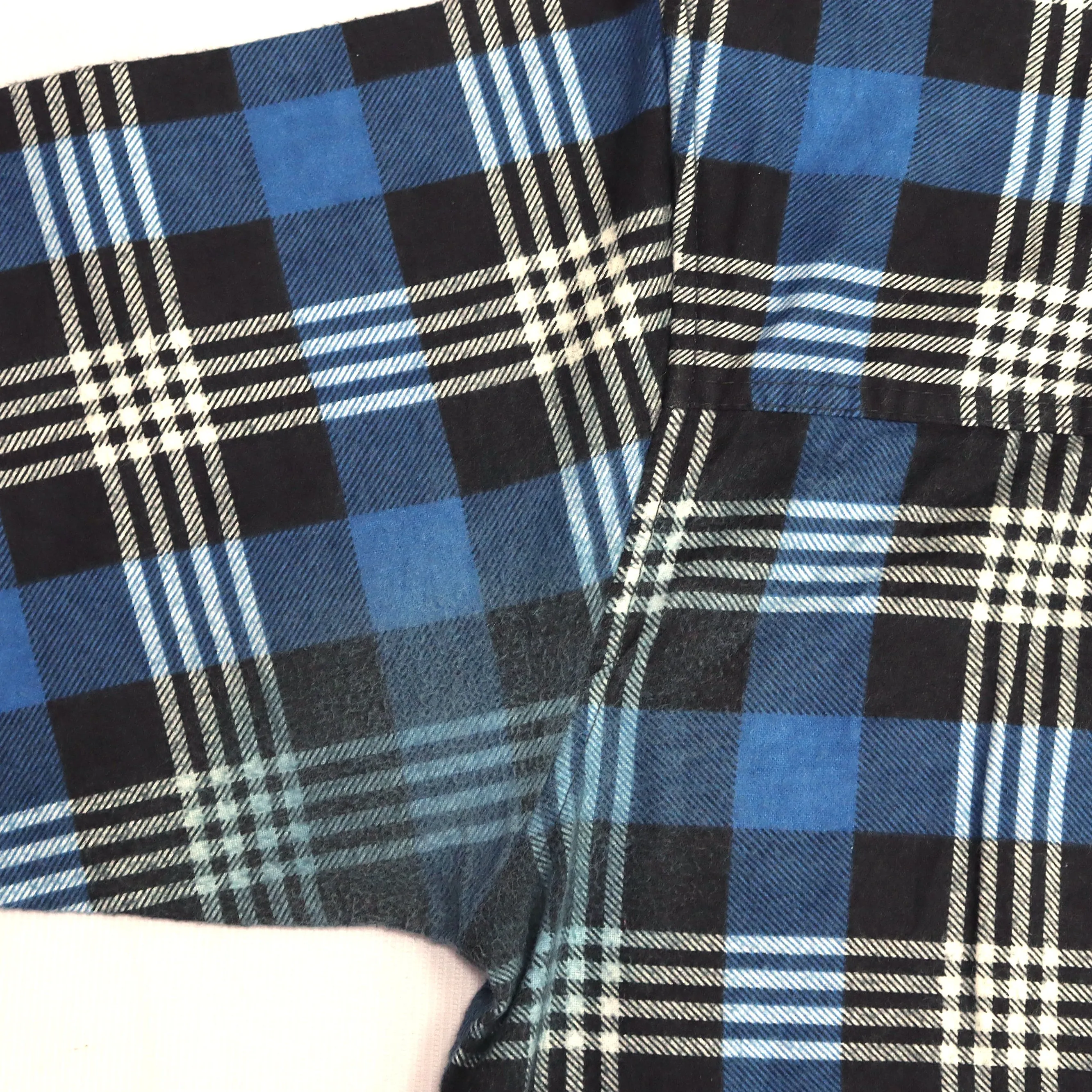Okay Checkered Flannel Shirt Blue Black Beige