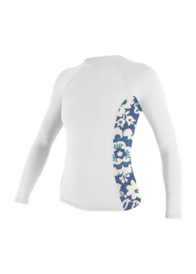 O'NEILL LADIES SIDE PRINT SHORT SLEEVE 50 UPF RASH VEST...