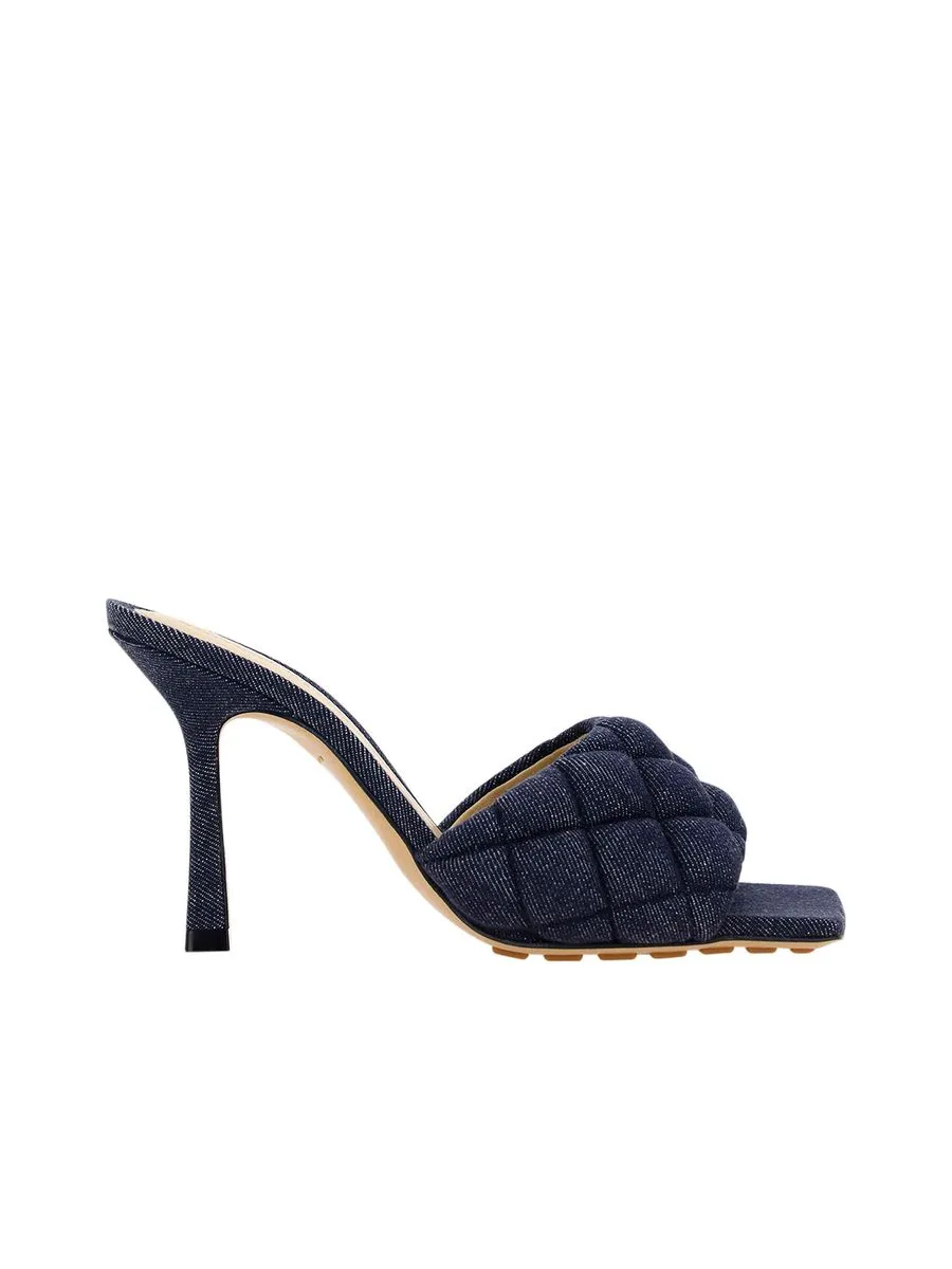 Padded Mules in Indigo