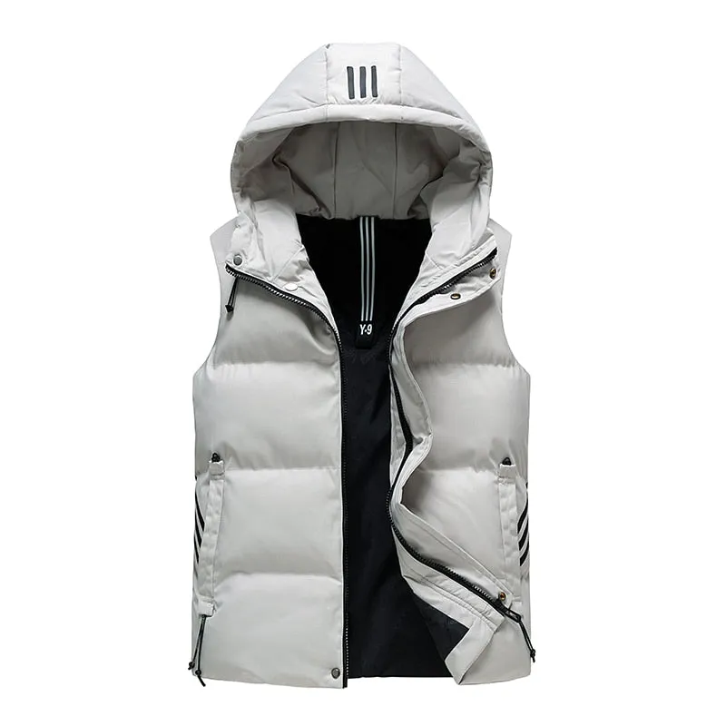 Padded Striped Vest Sleeveless Jacket