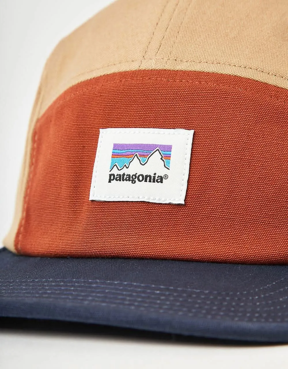 Patagonia Graphic Maclure 5 Panel Cap - Shop Sticker/Grayling Brown