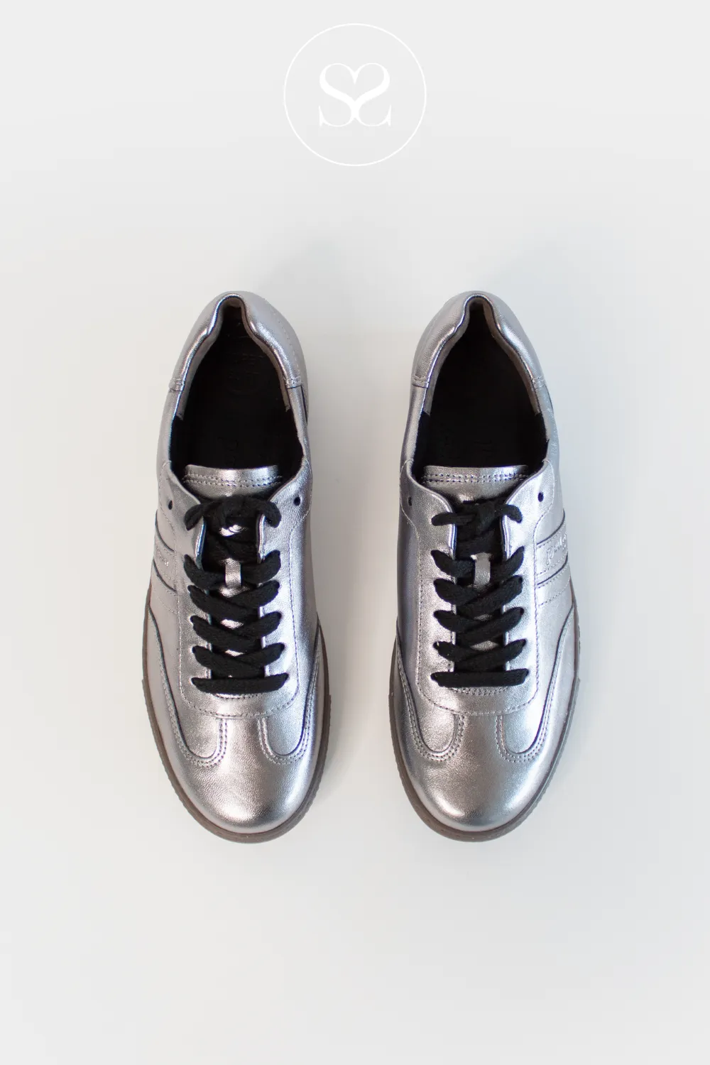 PAUL GREEN 5350 PEWTER LOW PROFILE TRAINERS