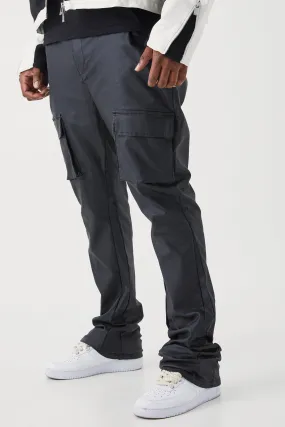 Plus Skinny Stacked Flare Coated Cargo Pants