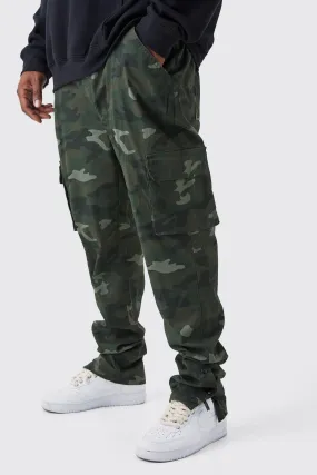 Plus Skinny Stacked Popper Hem Camo Cargo Pants