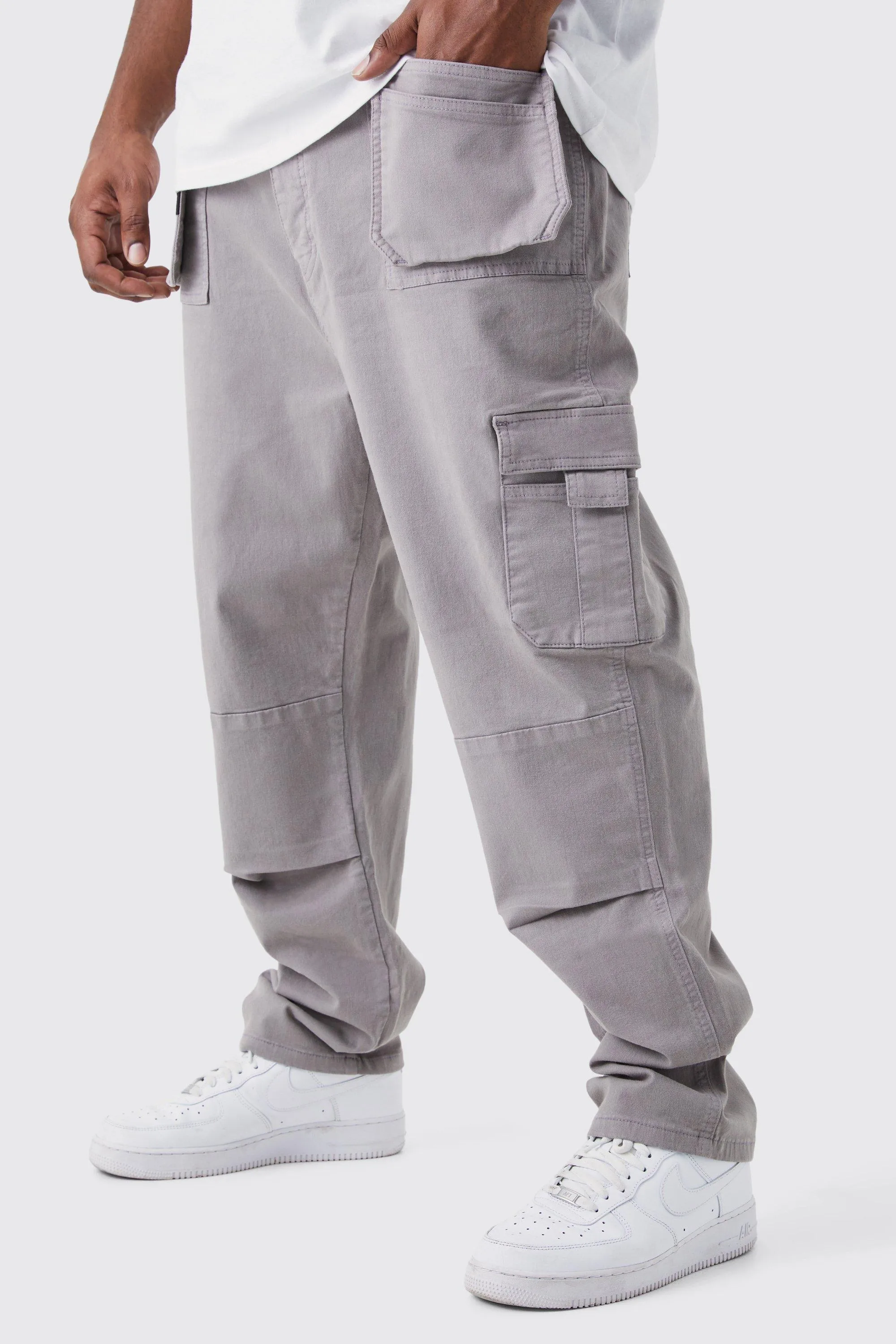 Plus Slim Fit Strap Detail Cargo Pants