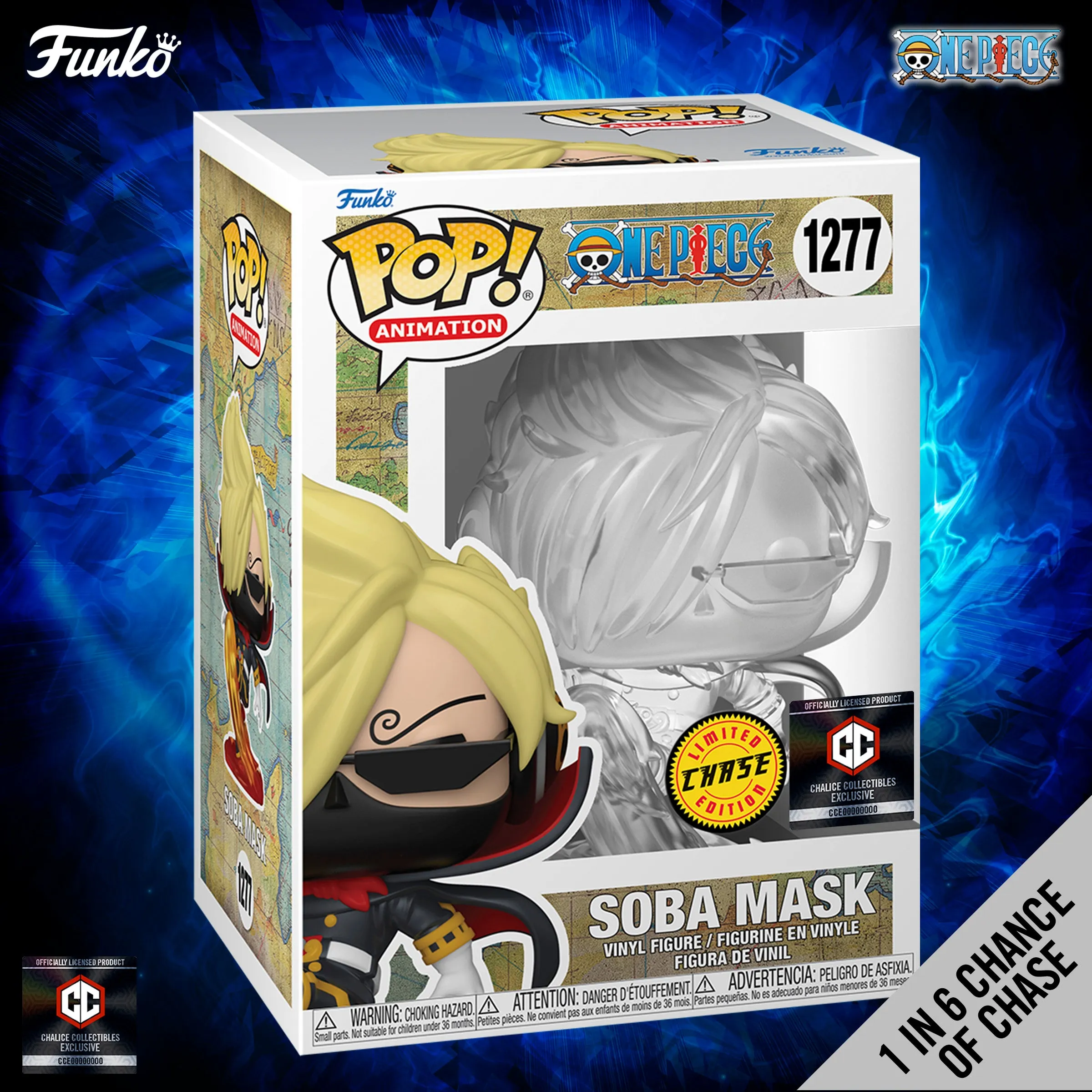 Pre-Order: Funko Pop! Chalice Collectibles Exclusive: One Piece - Sanji - Soba Mask (1 in 6 Chance of Chase)