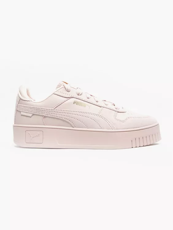 Puma  Carina Street Suede Rose Quartz/Gold Trainers
