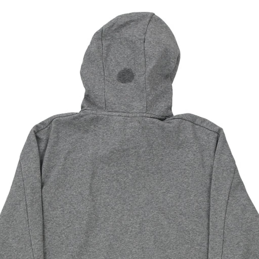 Puma Spellout Hoodie - Large Grey Cotton Blend