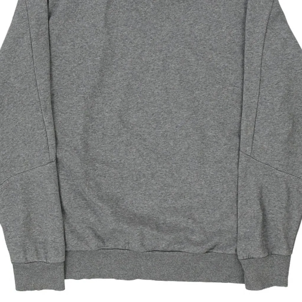 Puma Spellout Hoodie - Large Grey Cotton Blend