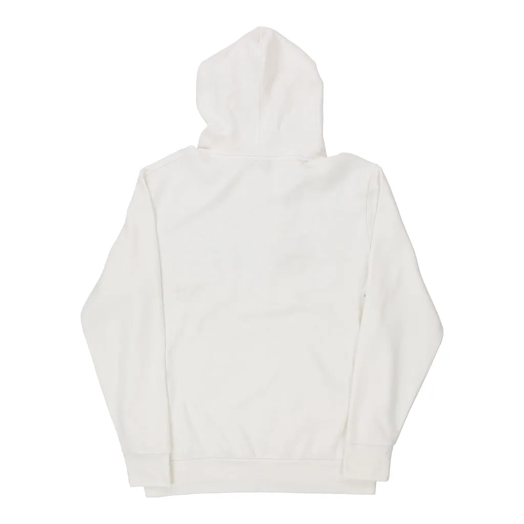 Puma Spellout Hoodie - Medium White Cotton Blend