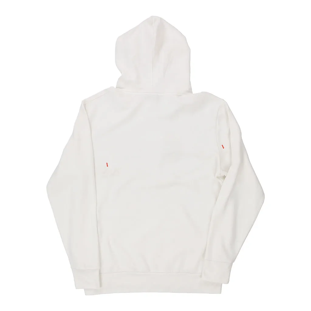 Puma Spellout Hoodie - Medium White Cotton Blend