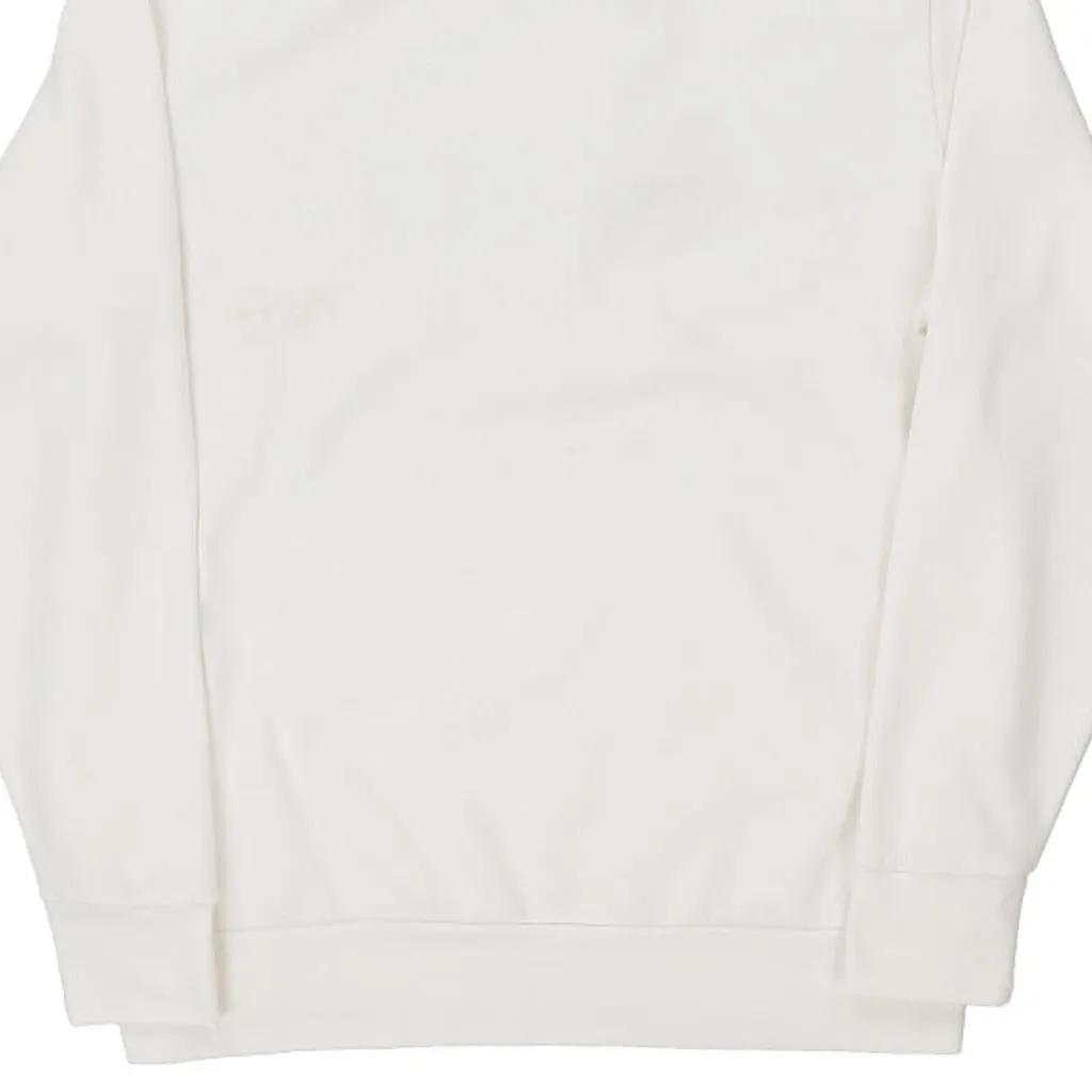 Puma Spellout Hoodie - Medium White Cotton Blend