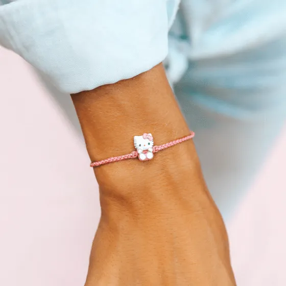 Pura Vida Hello Kitty Enamel Charm Bracelet in Light Pink