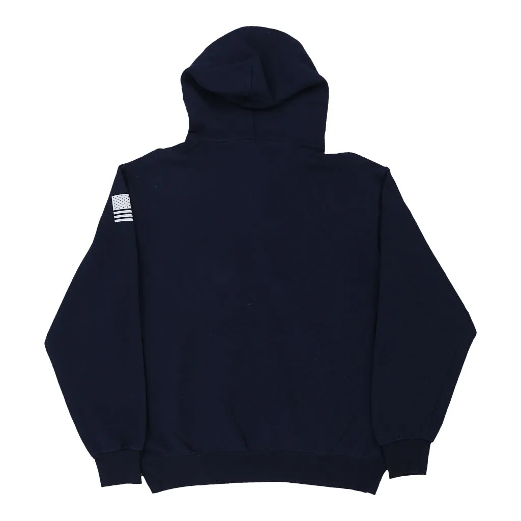 RDF Logistics Russell Athletic Hoodie - Large Navy Cotton Blend