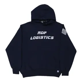 RDF Logistics Russell Athletic Hoodie - Large Navy Cotton Blend