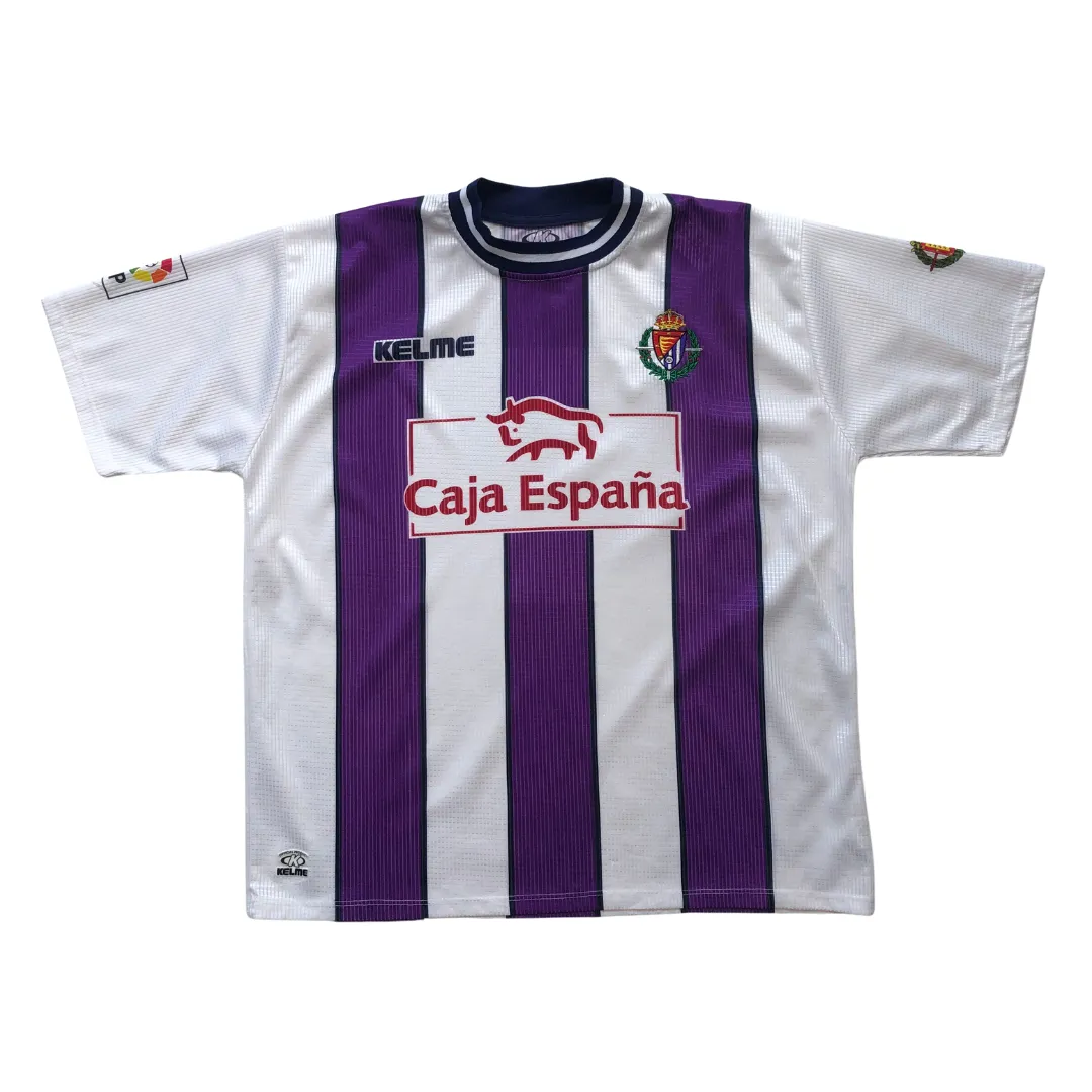 Real Valladolid Spain Kelme 1999/2000 Home Vintage Football Shirt Large