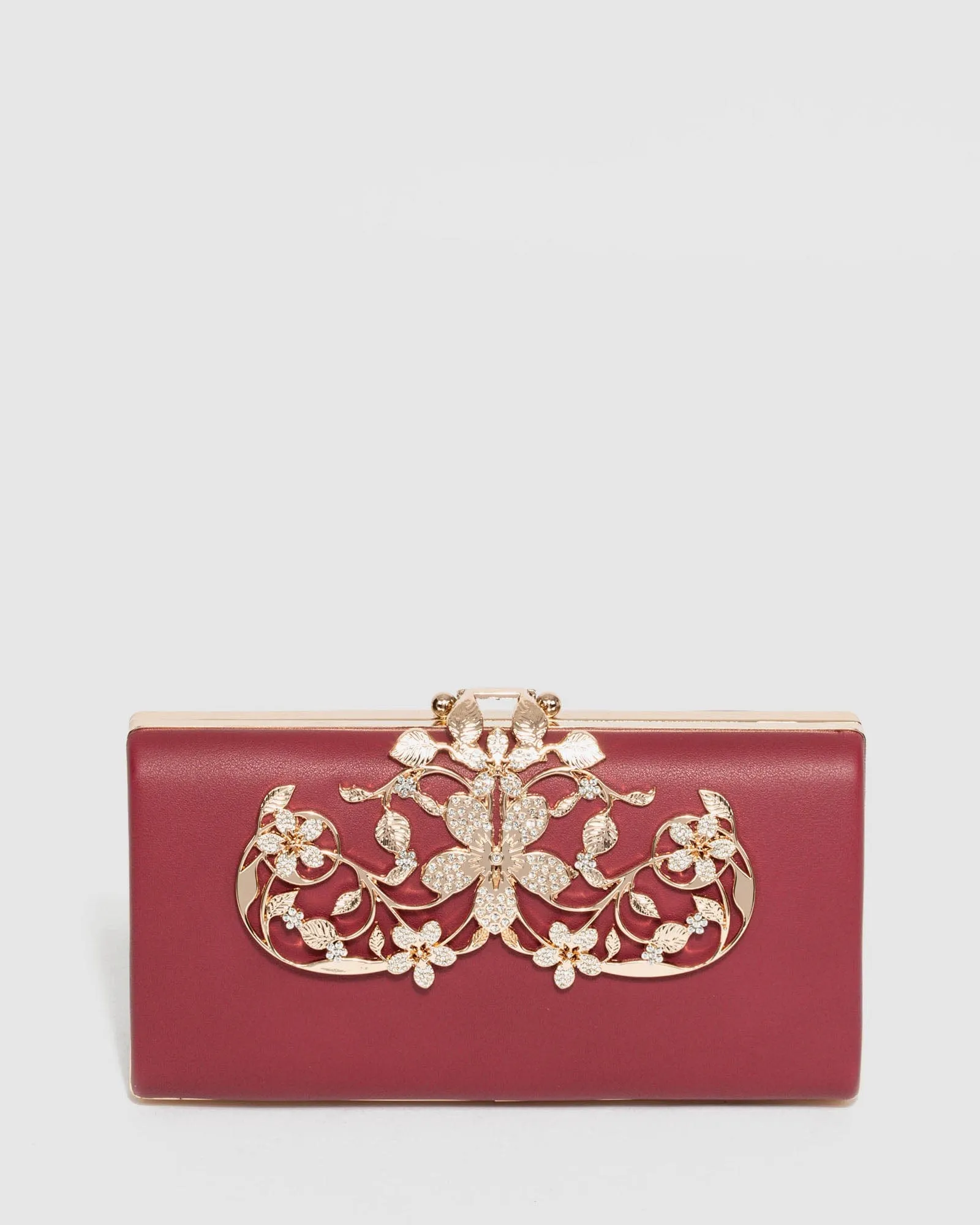 Red Victoria Clip Clutch Bag