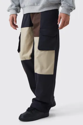 Relaxed Fit Multi Color Block Cargo Pants