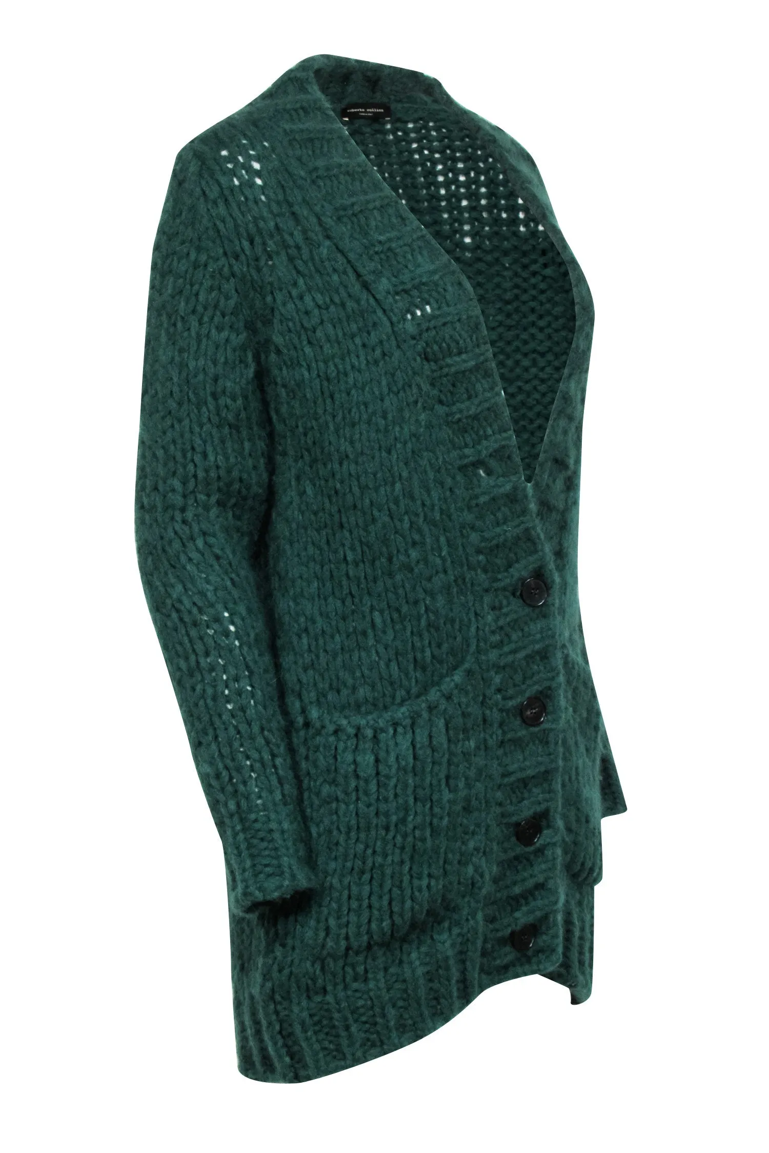 Roberto Collina - Green Knit Button Front Cardigan Sz S