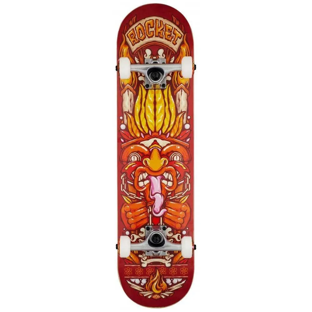 Rocket Skateboards Chief Pile-up Factory Complete Skateboard Red 7.75