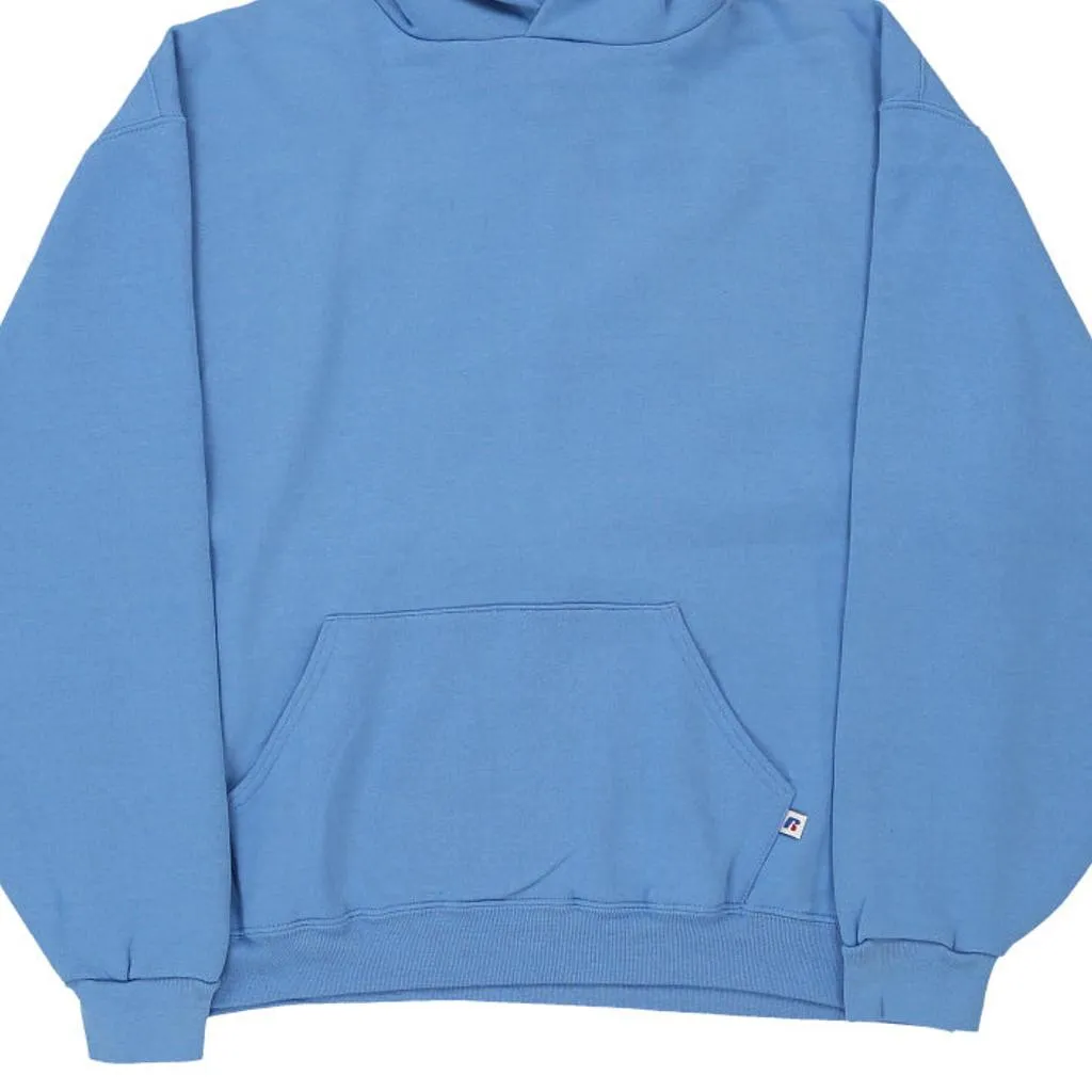 Russell Athletic Hoodie - XL Blue Cotton Blend