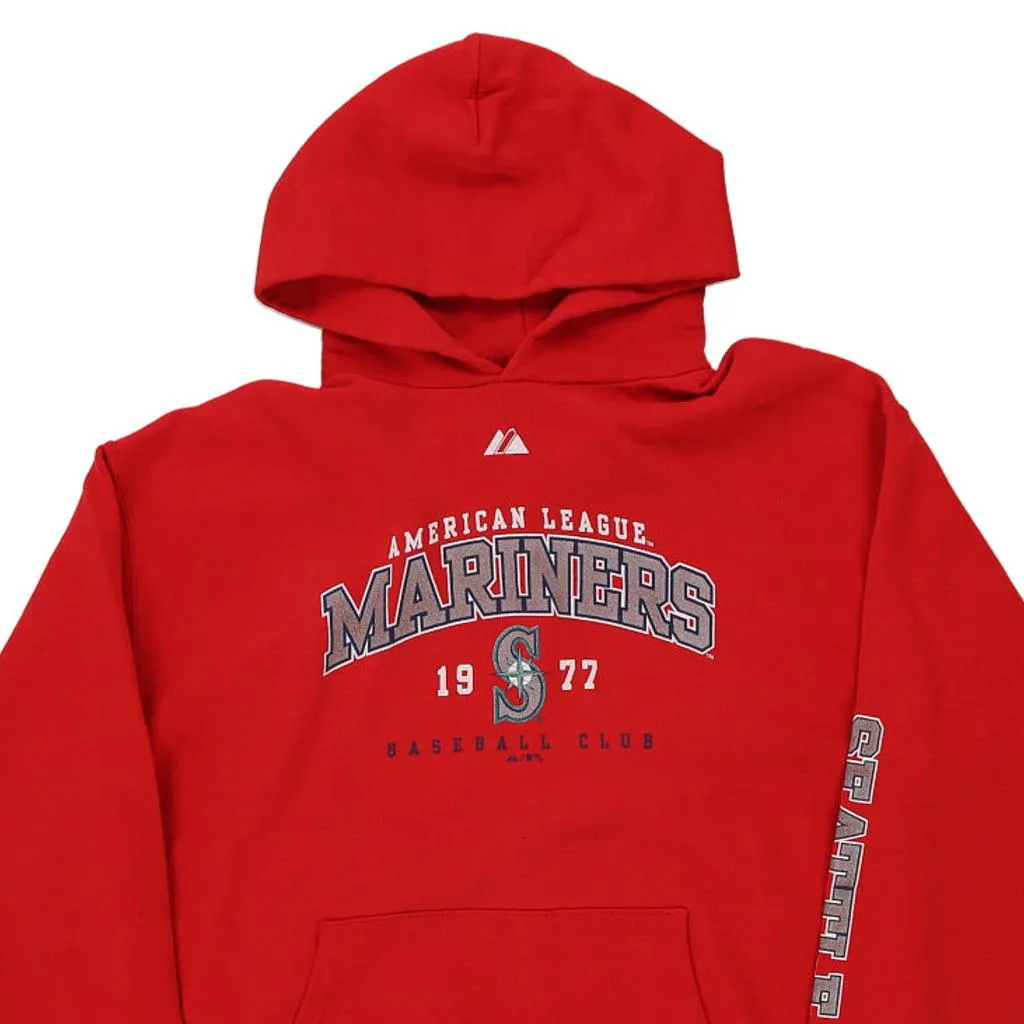 Seattle Mariners Majestic MLB Hoodie - XL Red Cotton Blend