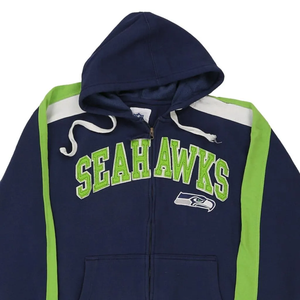 Seattle Seahawks Nfl Hoodie - 2XL Blue Cotton Blend