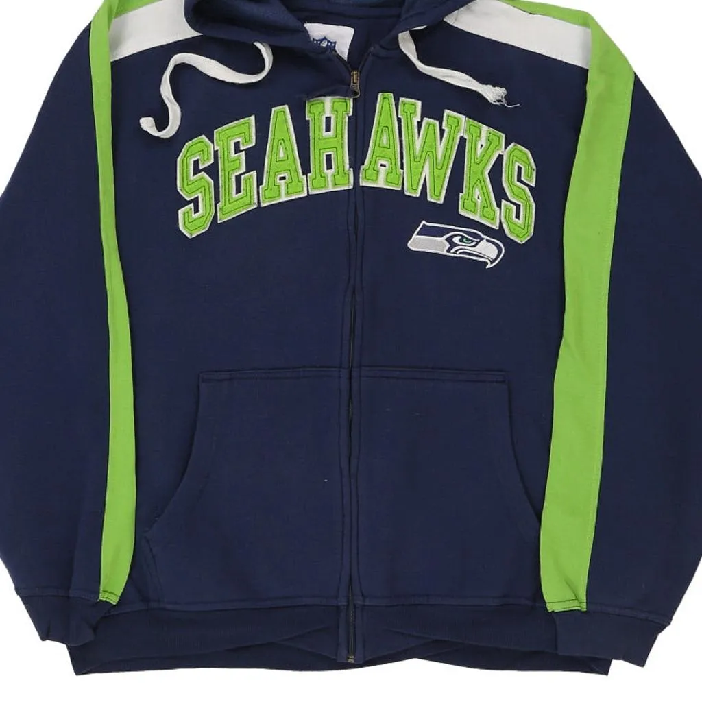 Seattle Seahawks Nfl Hoodie - 2XL Blue Cotton Blend