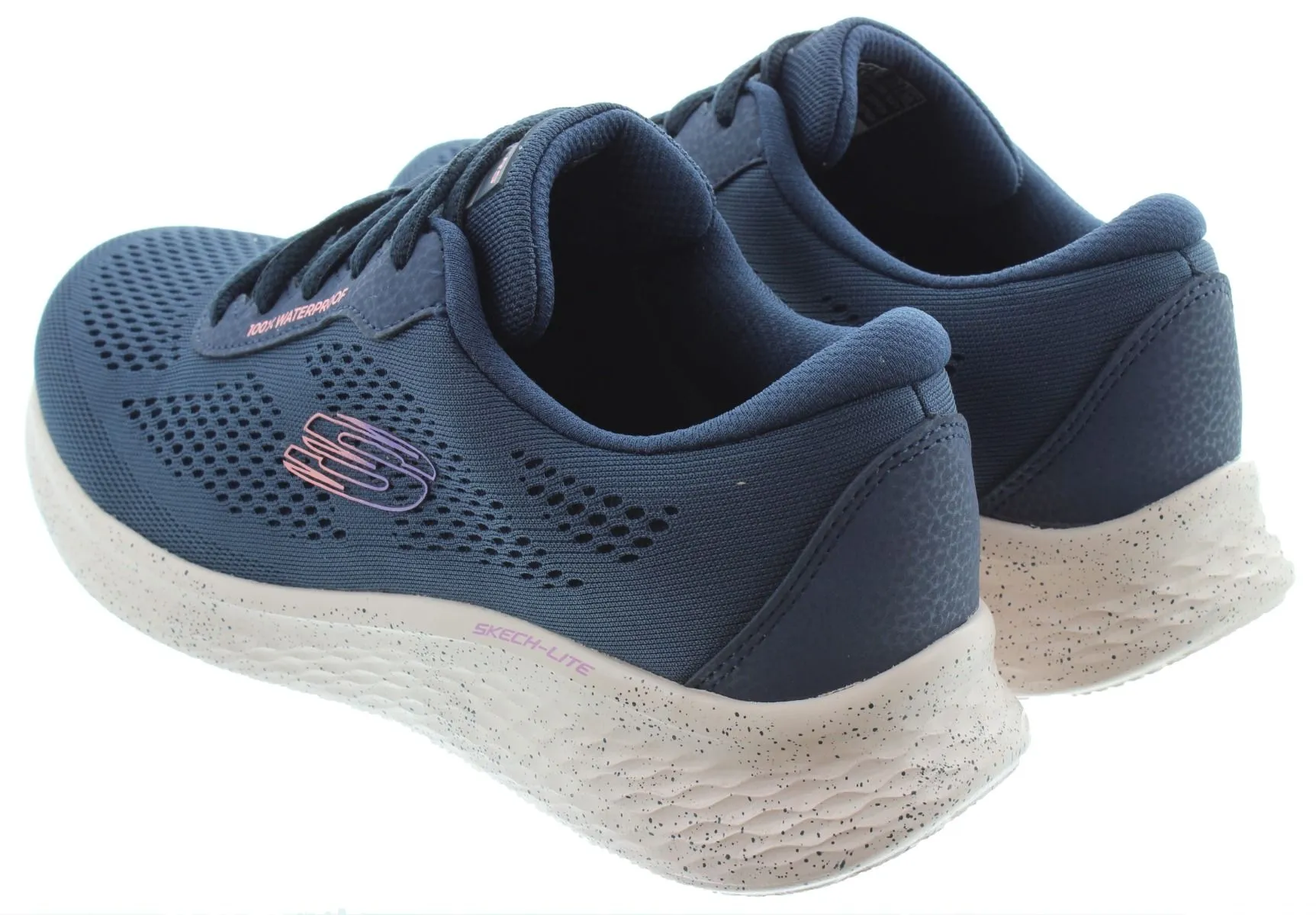 SKECHERS Ladies 150198 Waterproof Trainers In Navy