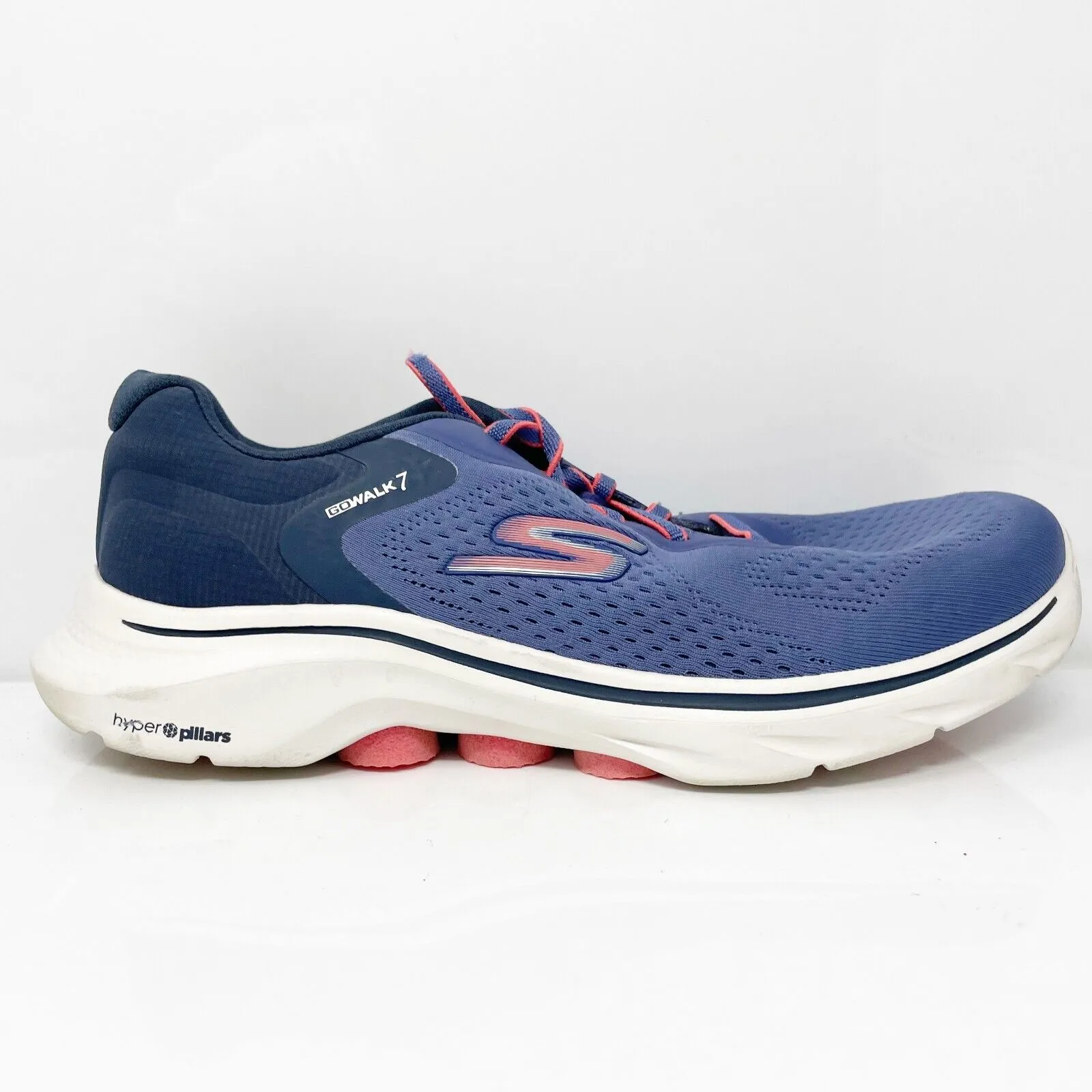 Skechers Womens Go Walk 7 125215 Blue Running Shoes Sneakers Size 8.5